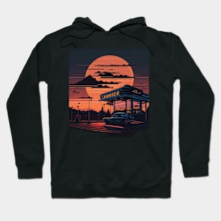 sunset classic car Hoodie